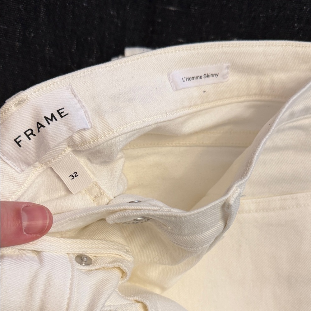 Frame Denim Men’s White Skinny Jeans
